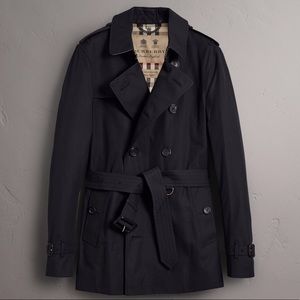 NEW BURBERRY SHORT SANDRINGHAM TRENCH COAT SZ 40